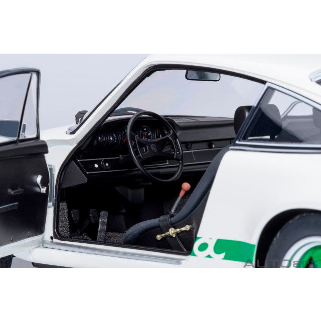 【新品即納】[MDL] オートアート・コンポジットモデルシリーズ 1/18 ポルシェ 911 カレラ 2.7 RS(グランプリホワイト×グリーン・ストライプ) 完成品 ミニカー(78031) AUTOart(オートアート)(20250531)