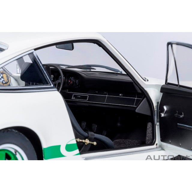【新品即納】[MDL] オートアート・コンポジットモデルシリーズ 1/18 ポルシェ 911 カレラ 2.7 RS(グランプリホワイト×グリーン・ストライプ) 完成品 ミニカー(78031) AUTOart(オートアート)(20250531)
