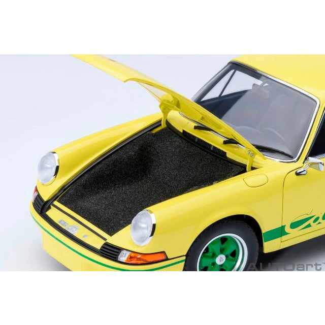 【新品即納】[MDL] オートアート・コンポジットモデルシリーズ 1/18 ポルシェ 911 カレラ 2.7 RS(ライトイエロー×グリーン・ストライプ) 完成品 ミニカー(78033) AUTOart(オートアート)(20250531)