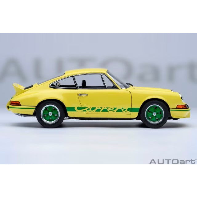 【新品即納】[MDL] オートアート・コンポジットモデルシリーズ 1/18 ポルシェ 911 カレラ 2.7 RS(ライトイエロー×グリーン・ストライプ) 完成品 ミニカー(78033) AUTOart(オートアート)(20250531)