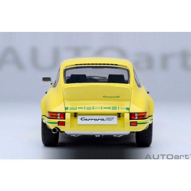 【新品即納】[MDL] オートアート・コンポジットモデルシリーズ 1/18 ポルシェ 911 カレラ 2.7 RS(ライトイエロー×グリーン・ストライプ) 完成品 ミニカー(78033) AUTOart(オートアート)(20250531)