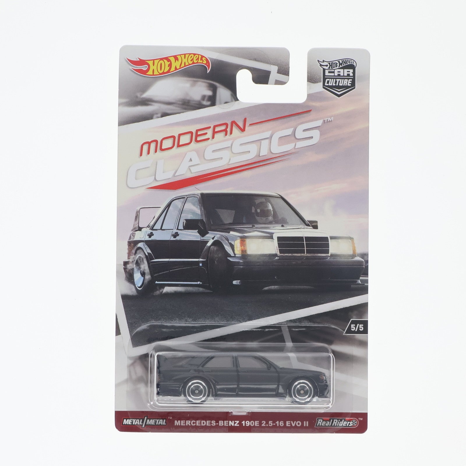 【中古即納】[MDL] Hot Wheels(ホットウィール) CAR CULTURE MODERN CLASSICS 1/64 MERCEDES-BENZ(メルセデスベンツ) 190E 2.5-16 EVO II(ブラック) 完成品 ミニカー(DWH66) マテル(20170101)