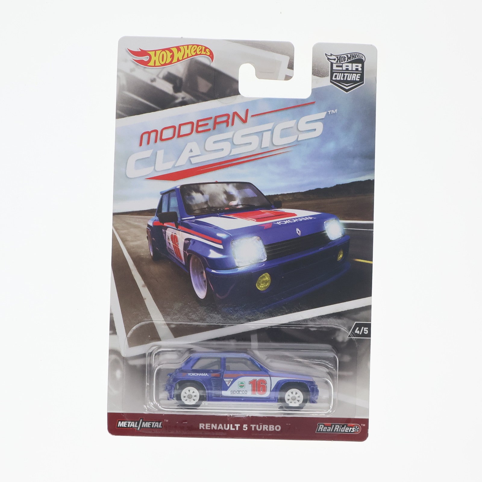 【中古即納】[MDL] Hot Wheels(ホットウィール) CAR CULTURE MODERN CLASSICS 1/64 RENAULT(ルノー) 5 TURBO(ブルー×ホワイト×オレンジ) 完成品 ミニカー(DWH69) マテル(20170101)