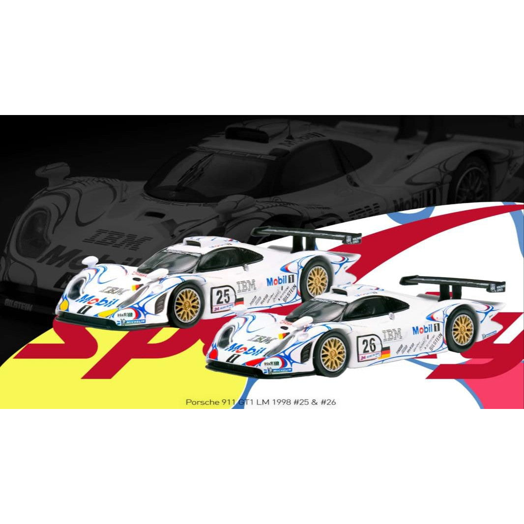 【新品即納】[MDL] 1/64 Porsche(ポルシェ) 911 GT1 LM 1998 #25 & #26 完成品 ミニカー(YCOMBO64023) Sparky(スパーキー)/TOY EAST(トイ・イースト)(20250630)