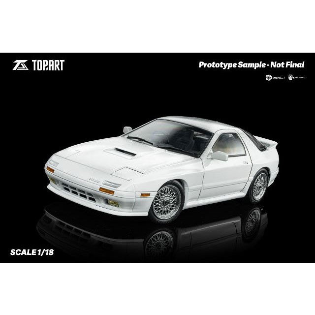 【新品即納】[MDL] 1/18 マツダ RX7 FC3S 1989 ホワイト Silver Wheel 完成品 ミニカー(TP0009) Top Art(トップアート)(20250731)