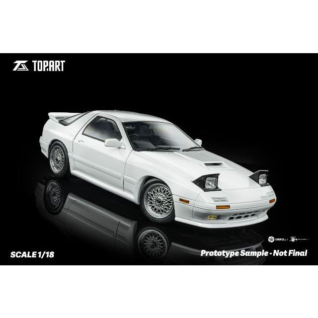 【新品即納】[MDL] 1/18 マツダ RX7 FC3S 1989 ホワイト Silver Wheel 完成品 ミニカー(TP0009) Top Art(トップアート)(20250731)