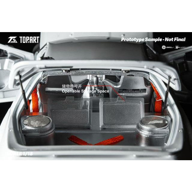 【新品即納】[MDL] 1/18 マツダ RX7 FC3S 1989 ホワイト Silver Wheel 完成品 ミニカー(TP0009) Top Art(トップアート)(20250731)