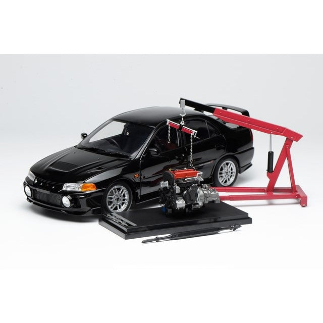 【新品即納】[MDL] 1/18 三菱 Lancer Evolution IV ピレネーブラックパール 完成品 ミニカー(M84002) MOTORHELIX(モーターヘリックス)(20250630)