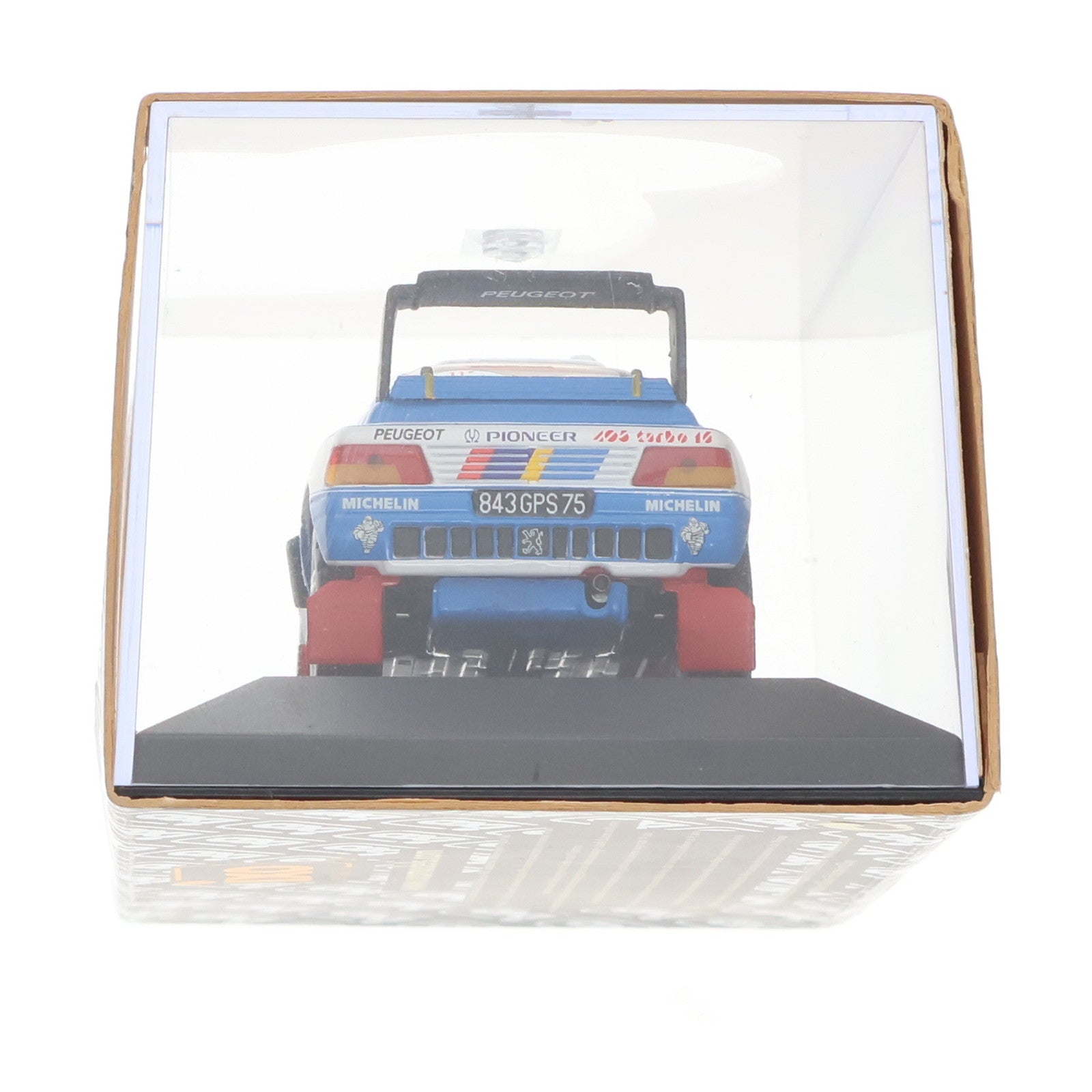 【中古即納】[MDL] 1/43 PEUGEOT 405 T16 #204 WINNER DAKAR 89 A. Vatanen - B. Berglund(ホワイト×ライトブルー) 完成品 ミニカー(RAC027) IXO Models(イクソモデルス)(20040720)