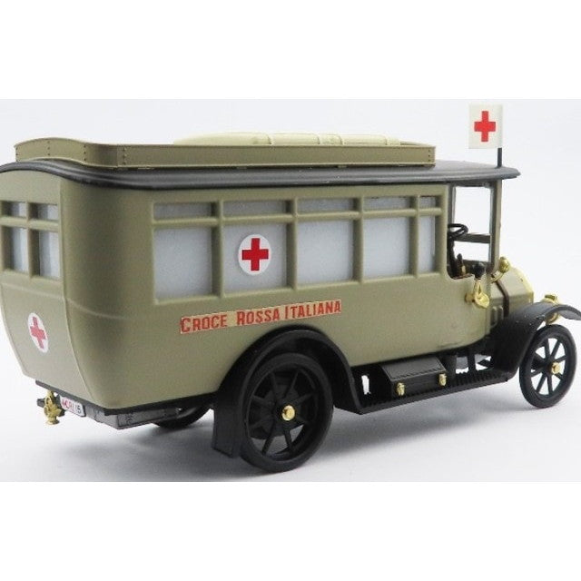 【新品即納】[MDL] 1/43 フィアット 15 Ter 救急車 イタリア赤十字 完成品 ミニカー(RIO4761) RIO(リオ)(20250731)