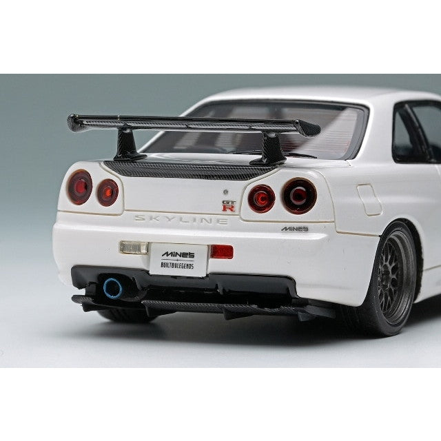 【予約安心出荷】[MDL] 1/43 BUILT BY LEGENDS Mine's(ビルト バイ レジェンズ マインズ) Skyline(スカイライン) GT-R(BNR34) シラナミホワイト 完成品 ミニカー(EM681A) EIDOLON(アイドロン)(2025年11月)