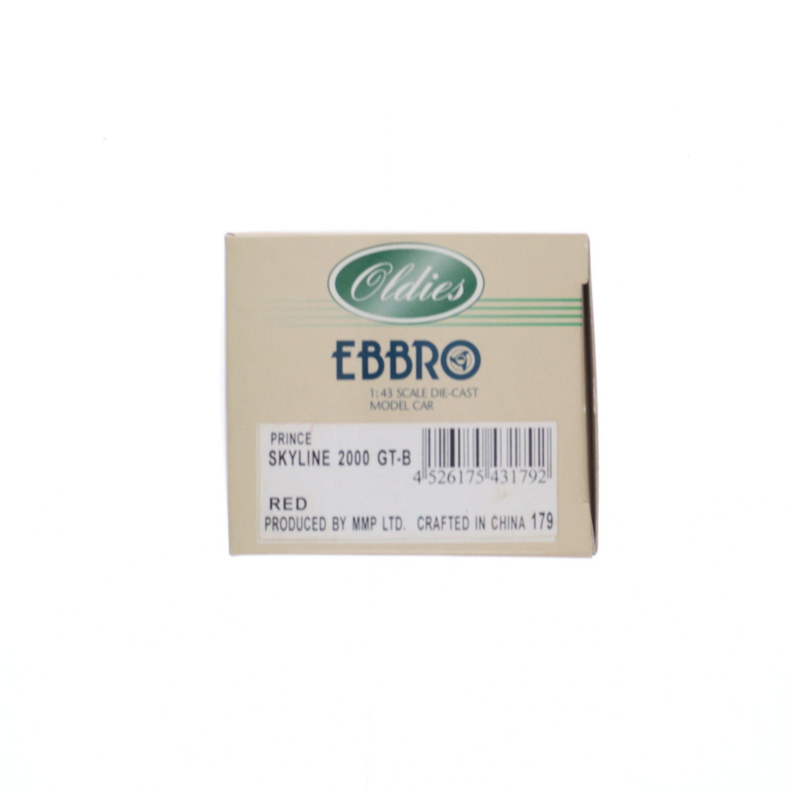 【中古即納】[MDL] 1/43 PRINCE SKYLINE(スカイライン) 2000 GT-B(レッド) Oldies 完成品 ミニカー(43179) EBBRO(エブロ)(20020430)