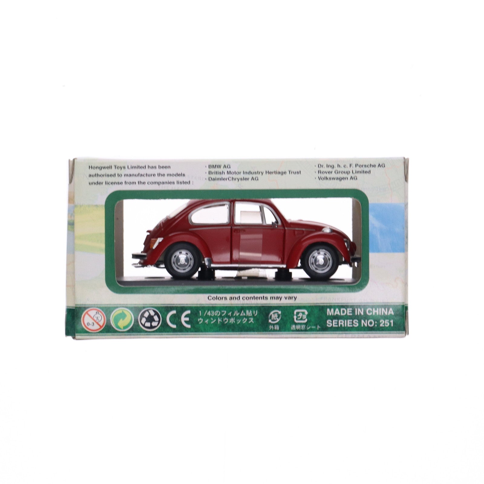 【中古即納】[MDL] 1/43 Volkswagen Beetle(フォルクスワーゲン ビートル) レッド 完成品 ミニカー(251) HONGWELL(ホンウェル)/Cararama(カララマ)(19991231)