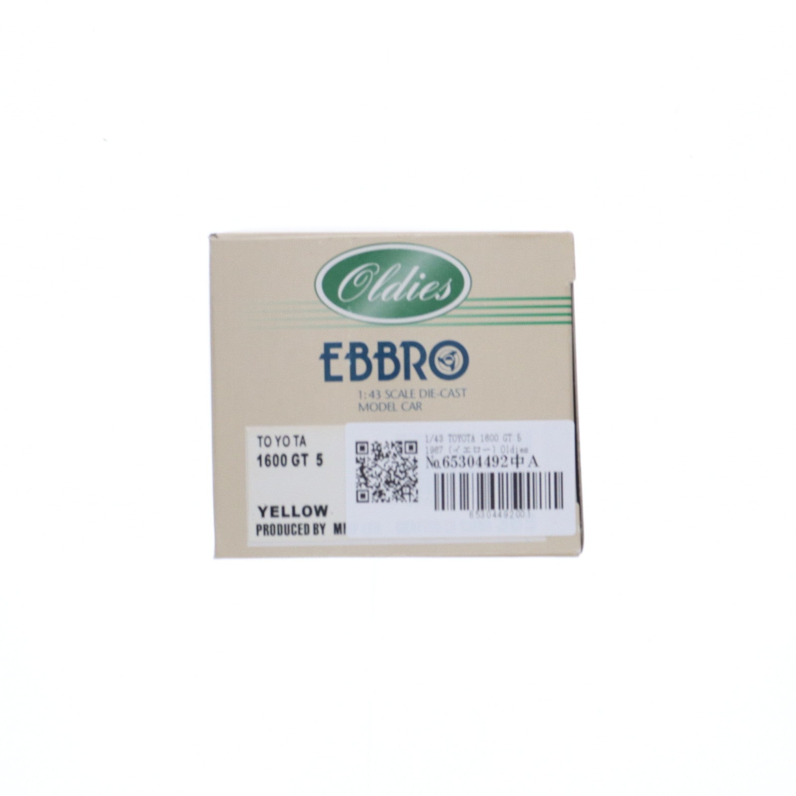 【中古即納】[MDL] 1/43 TOYOTA 1600 GT 5 1967(イエロー) Oldies 完成品 ミニカー(43365) EBBRO(エブロ)(19991231)