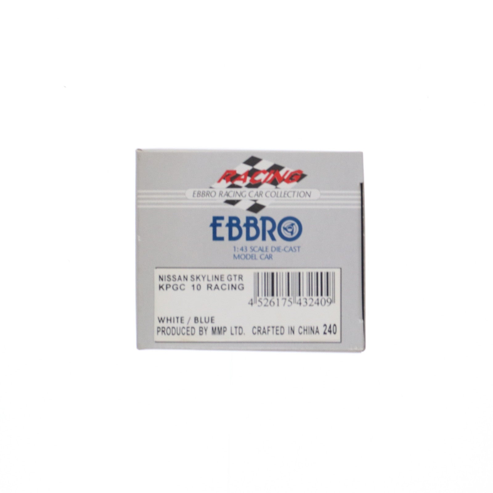 【中古即納】[MDL] RACING CAR COLLECTION 1/43 NISSAN SKYLINE(スカイライン) GT-R KPGC10 Racing 1972 NGK #15(ホワイト×ブルー) 完成品 ミニカー(43240) EBBRO(エブロ)(20020113)