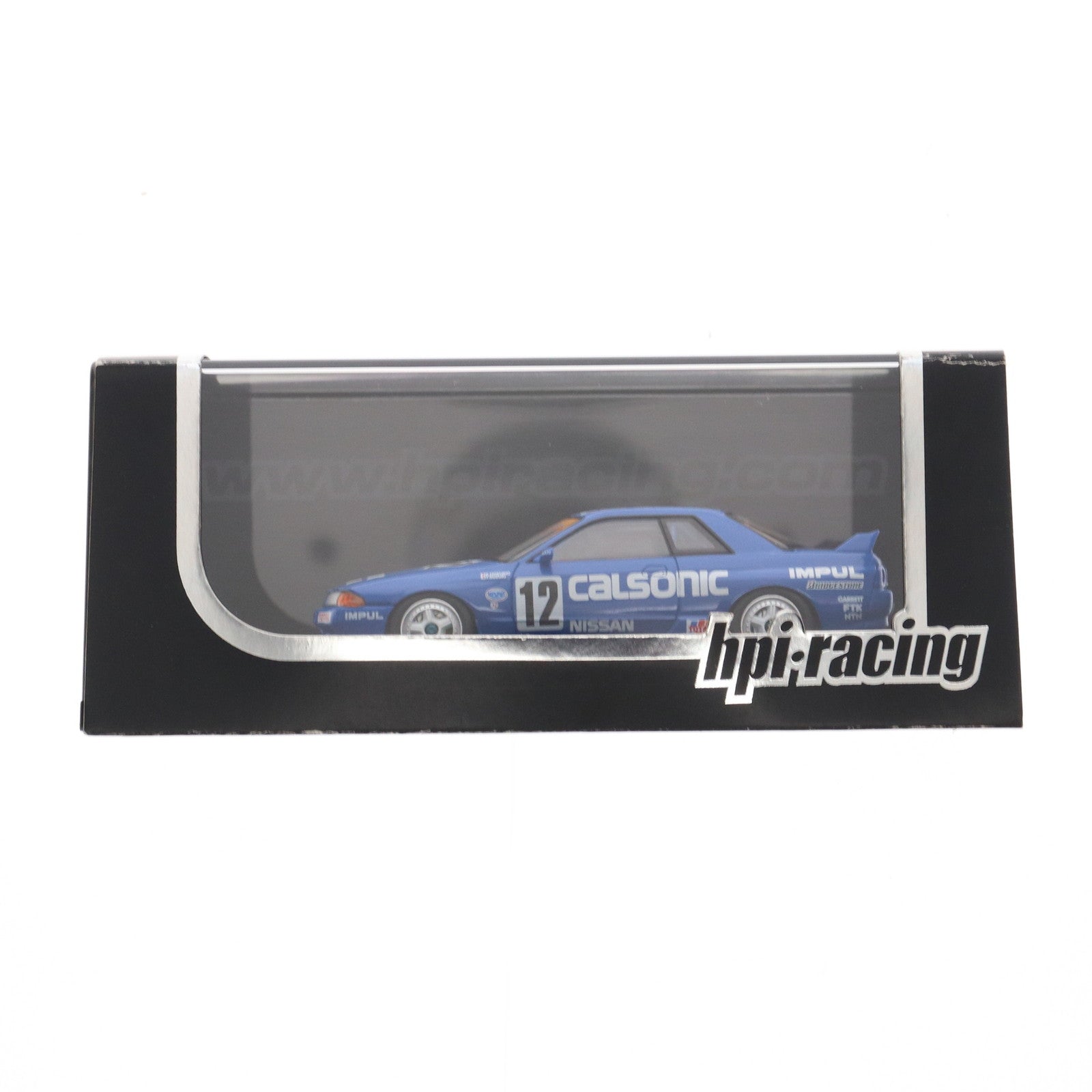 【中古即納】[MDL] 1/43 CALSONIC SKYLINE(カルソニック スカイライン) 1990 JTC BRIDGESTONE #12(ブルー) 完成品 ミニカー(8085) HPI(20090131)