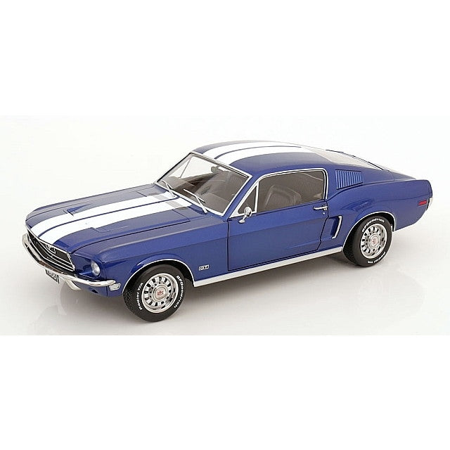 【予約安心出荷】[MDL] 1/12 フォード Mustang(マスタング) GT Fastback 1968(ブルーメタリック/ホワイト) 完成品 ミニカー(KKDC120224) KK scale(ケーケースケール)(2026年2月)