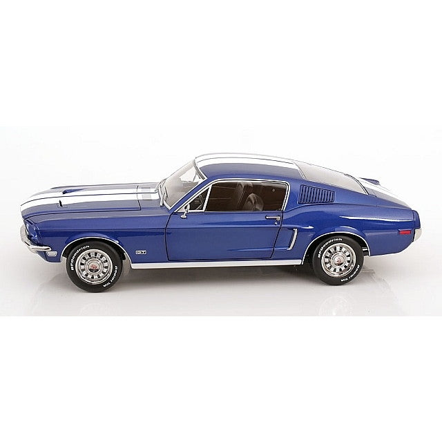 【予約安心出荷】[MDL] 1/12 フォード Mustang(マスタング) GT Fastback 1968(ブルーメタリック/ホワイト) 完成品 ミニカー(KKDC120224) KK scale(ケーケースケール)(2026年2月)