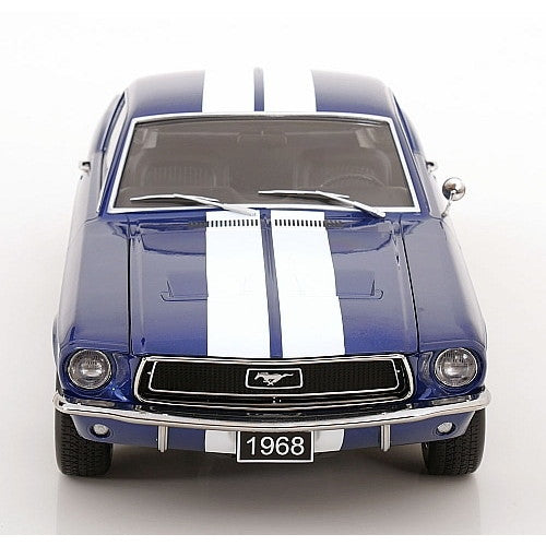 【予約安心出荷】[MDL] 1/12 フォード Mustang(マスタング) GT Fastback 1968(ブルーメタリック/ホワイト) 完成品 ミニカー(KKDC120224) KK scale(ケーケースケール)(2026年2月)