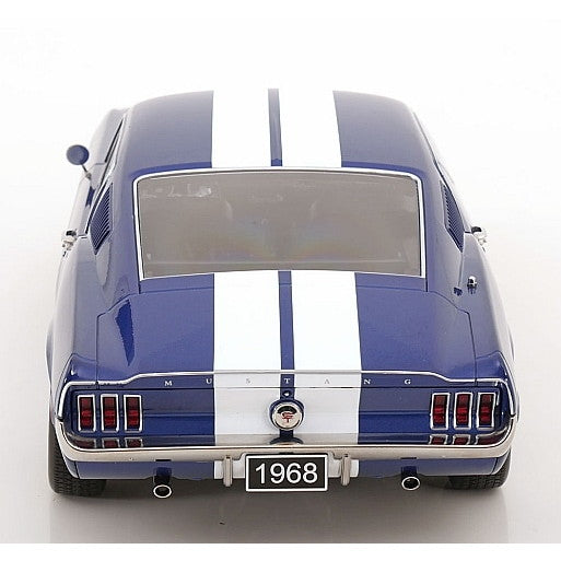 【予約安心出荷】[MDL] 1/12 フォード Mustang(マスタング) GT Fastback 1968(ブルーメタリック/ホワイト) 完成品 ミニカー(KKDC120224) KK scale(ケーケースケール)(2026年2月)