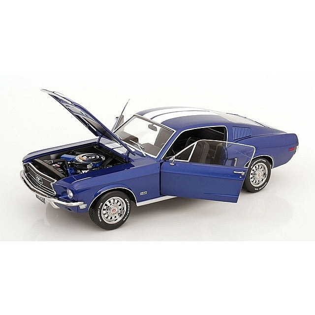 【予約安心出荷】[MDL] 1/12 フォード Mustang(マスタング) GT Fastback 1968(ブルーメタリック/ホワイト) 完成品 ミニカー(KKDC120224) KK scale(ケーケースケール)(2026年2月)