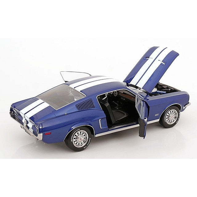 【予約安心出荷】[MDL] 1/12 フォード Mustang(マスタング) GT Fastback 1968(ブルーメタリック/ホワイト) 完成品 ミニカー(KKDC120224) KK scale(ケーケースケール)(2026年2月)