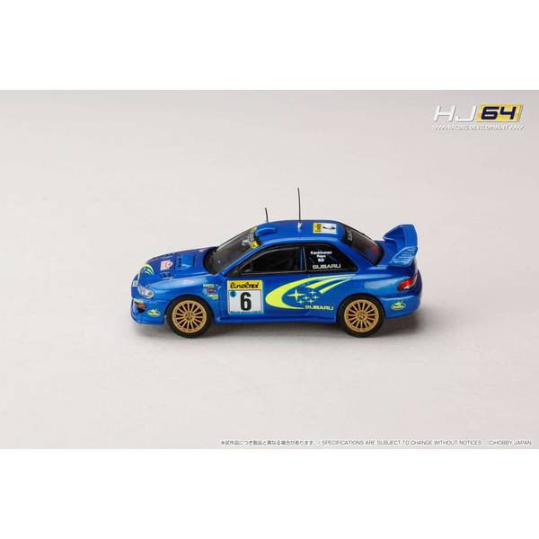 【新品即納】[MDL] 1/64 SUBARU IMPREZA(インプレッサ) WRC 1999 #6(MONTE CARLO) 完成品 ミニカー(HJR645041B) ホビージャパン(20250930)