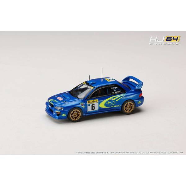 【新品】【お取り寄せ】[MDL] 1/64 SUBARU IMPREZA(インプレッサ) WRC 1999 #6(MONTE CARLO) 完成品 ミニカー(HJR645041B) ホビージャパン(20250930)