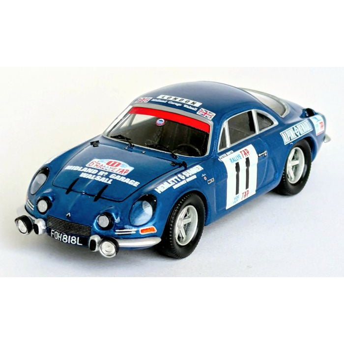 【新品即納】[MDL] 1/43 アルピーヌルノー A110 1972年 Tapラリー #11 Peter Smith/Paul Russell 完成品 ミニカー(RRal133) Trofeu(トロフュー)(20250831)