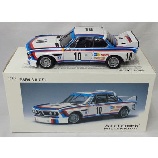 【中古即納】[MDL] MILLENNIUM 1/18 BMW 3.0 CSL SPA 1973 WINNER Castrol #10(ホワイト×ブルー×レッド) 完成品 ミニカー(87346) AUTOart(オートアート)(20121001)
