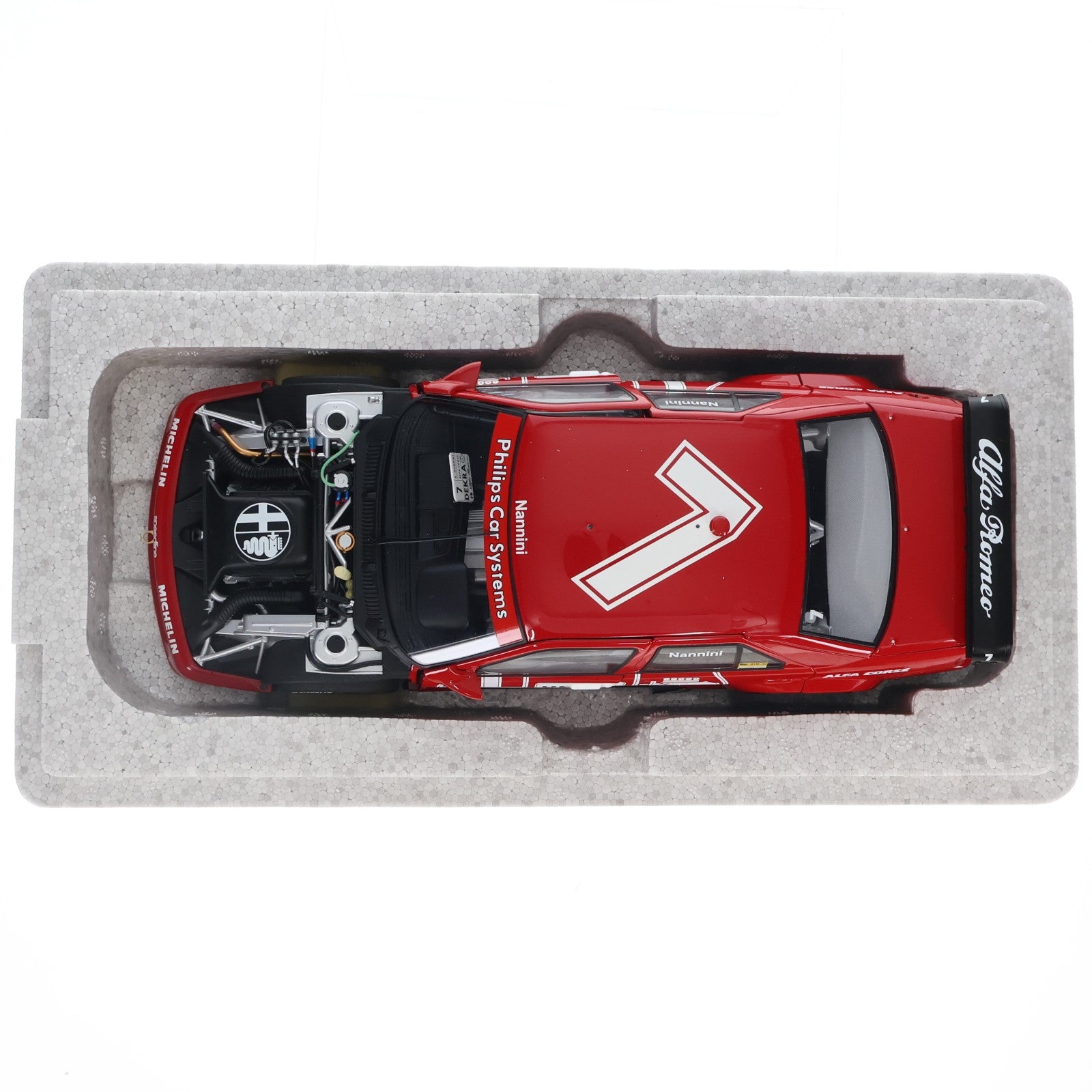 【中古即納】[MDL] 1/18 アルファロメオ 155 V6 TI DTM 1993 #7 最終戦・ホッケンハイム優勝 アレッサンドロ・ナニーニ 完成品 ミニカー(89304) AUTOart(オートアート)(20121229)