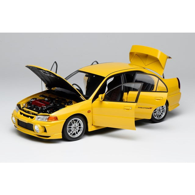【新品即納】[MDL] 1/18 三菱 Lancer Evolution IV Dandelion Yellow(ダンデライオン イエロー) 完成品 ミニカー(M84006) MOTORHELIX(モーターヘリックス)(20250731)