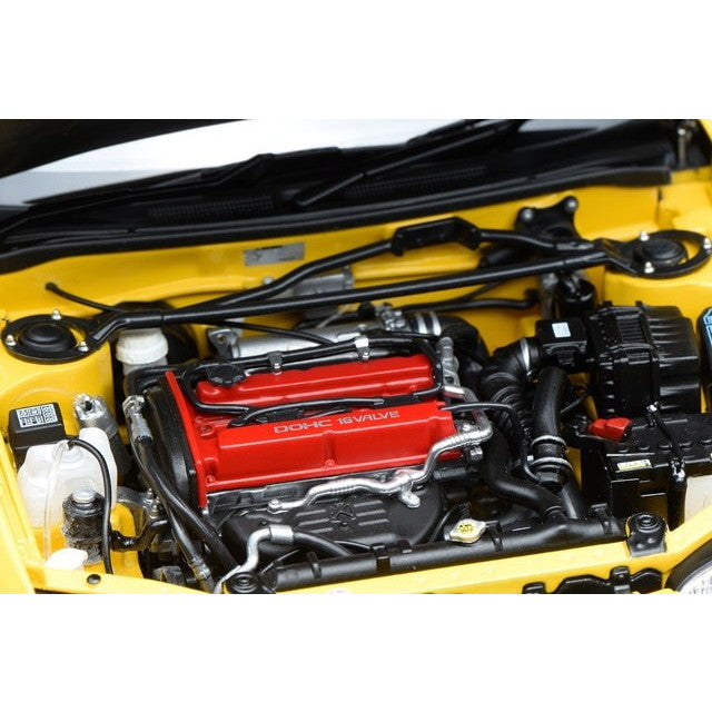 【新品即納】[MDL] 1/18 三菱 Lancer Evolution IV Dandelion Yellow(ダンデライオン イエロー) 完成品 ミニカー(M84006) MOTORHELIX(モーターヘリックス)(20250731)