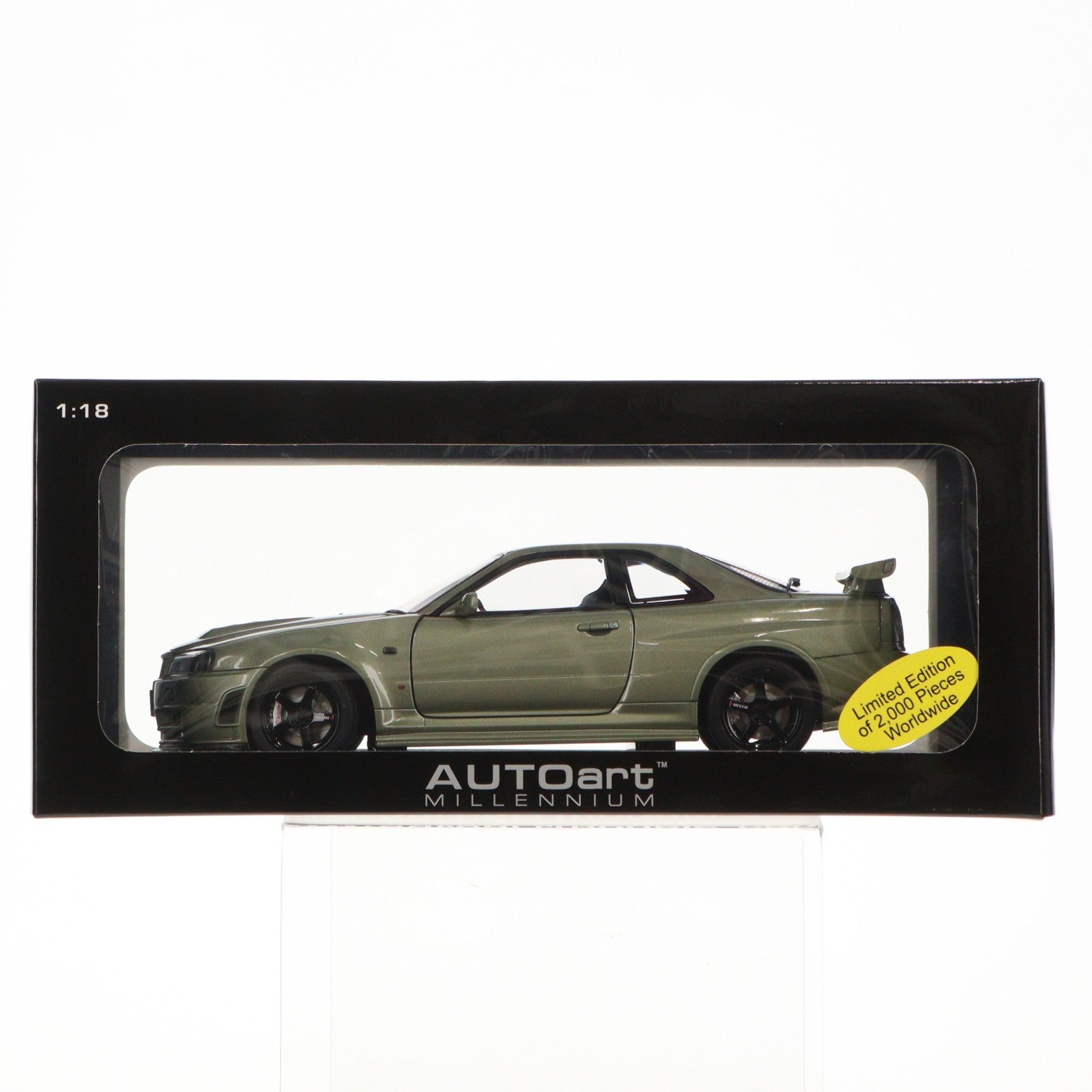 【中古即納】[MDL] 1/18 ニスモ R34 GT-R Z-tune (ミレニアムジェイド) 完成品 ミニカー(77353) AutoArt(オートアート)(20140927)