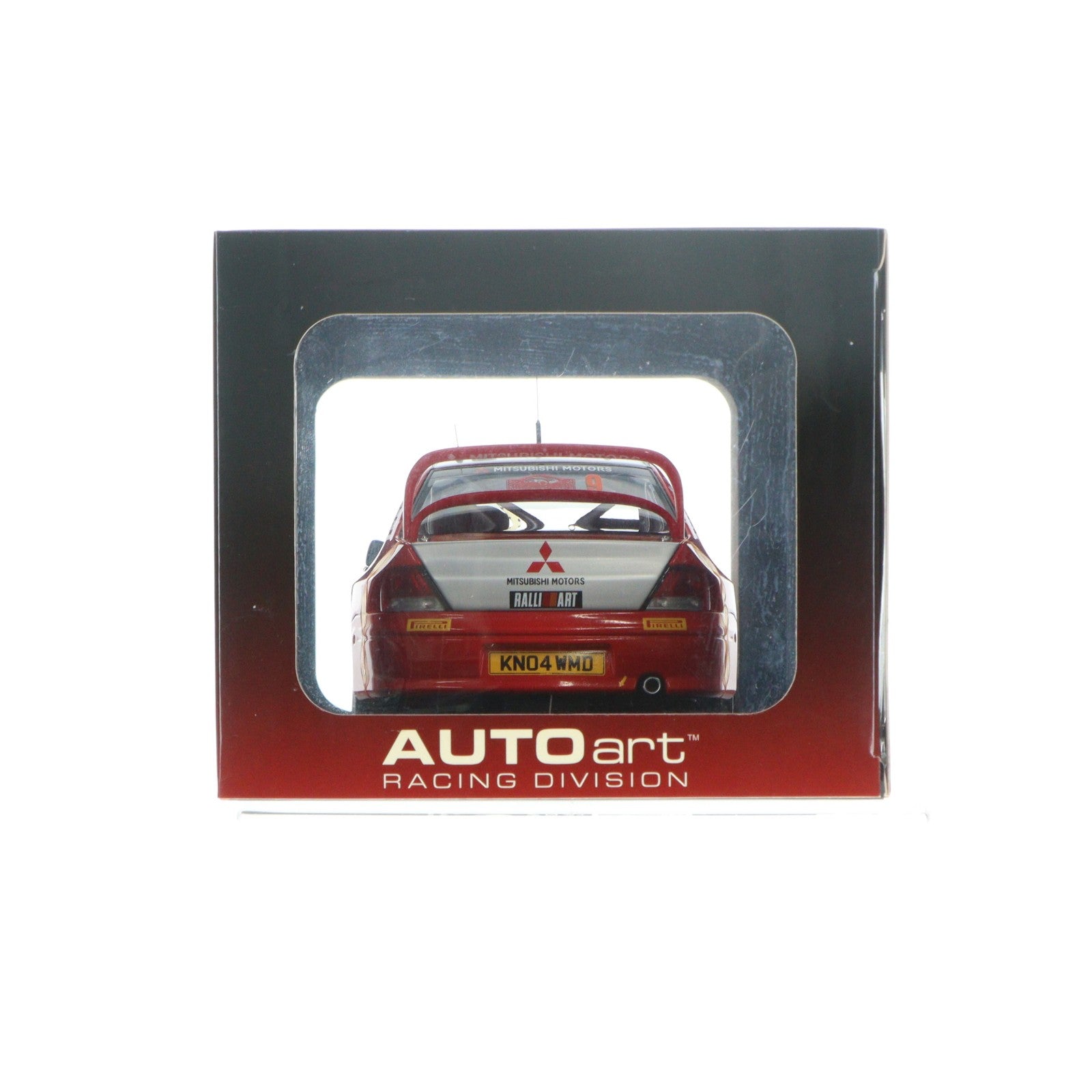 【中古即納】[MDL] RACING DIVISION 1/18 MITSUBISHI LANCER WRC05 RALLY OF MONTE CARLO NGK #9(レッド×シルバー) 完成品 ミニカー(80540) AutoArt(オートアート)(20071110)