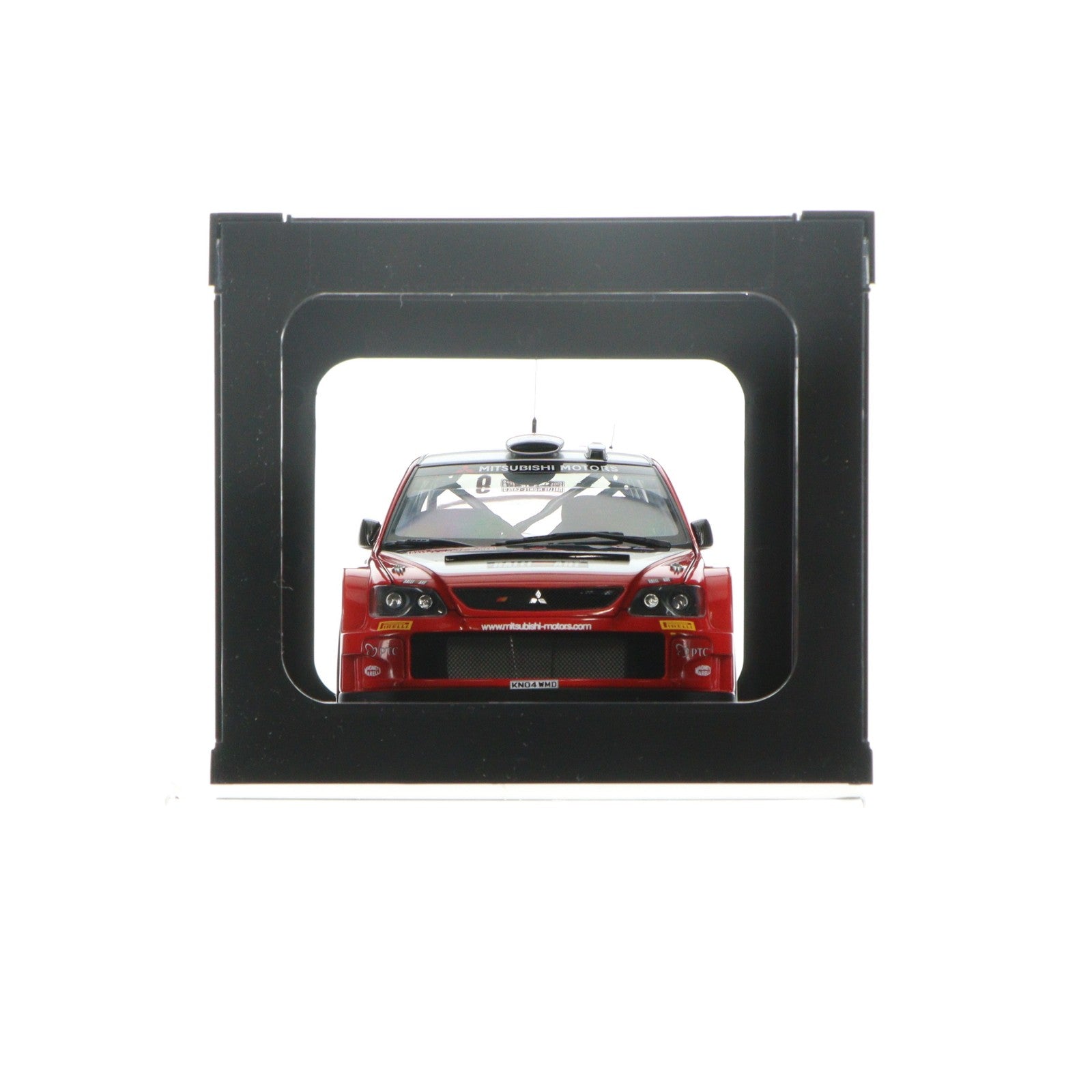 【中古即納】[MDL] RACING DIVISION 1/18 MITSUBISHI LANCER WRC05 RALLY OF MONTE CARLO NGK #9(レッド×シルバー) 完成品 ミニカー(80540) AutoArt(オートアート)(20071110)