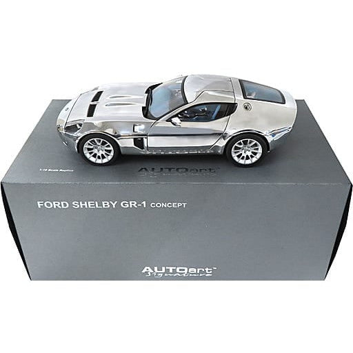【中古即納】[MDL] 1/18 FORD SHELBY(フォード シェルビー) GR-1 CONCEPT(アルミニウム) 完成品 ミニカー(73071) AUTOart(オートアート)(20091130)