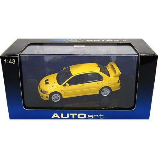 【中古即納】[MDL] 1/43 MITSUBISHI LANCER EVOLUTION(ランサーエボリューション) VII STREET CAR(イエロー) 完成品 ミニカー(57161) AutoArt(オートアート)(19991231)