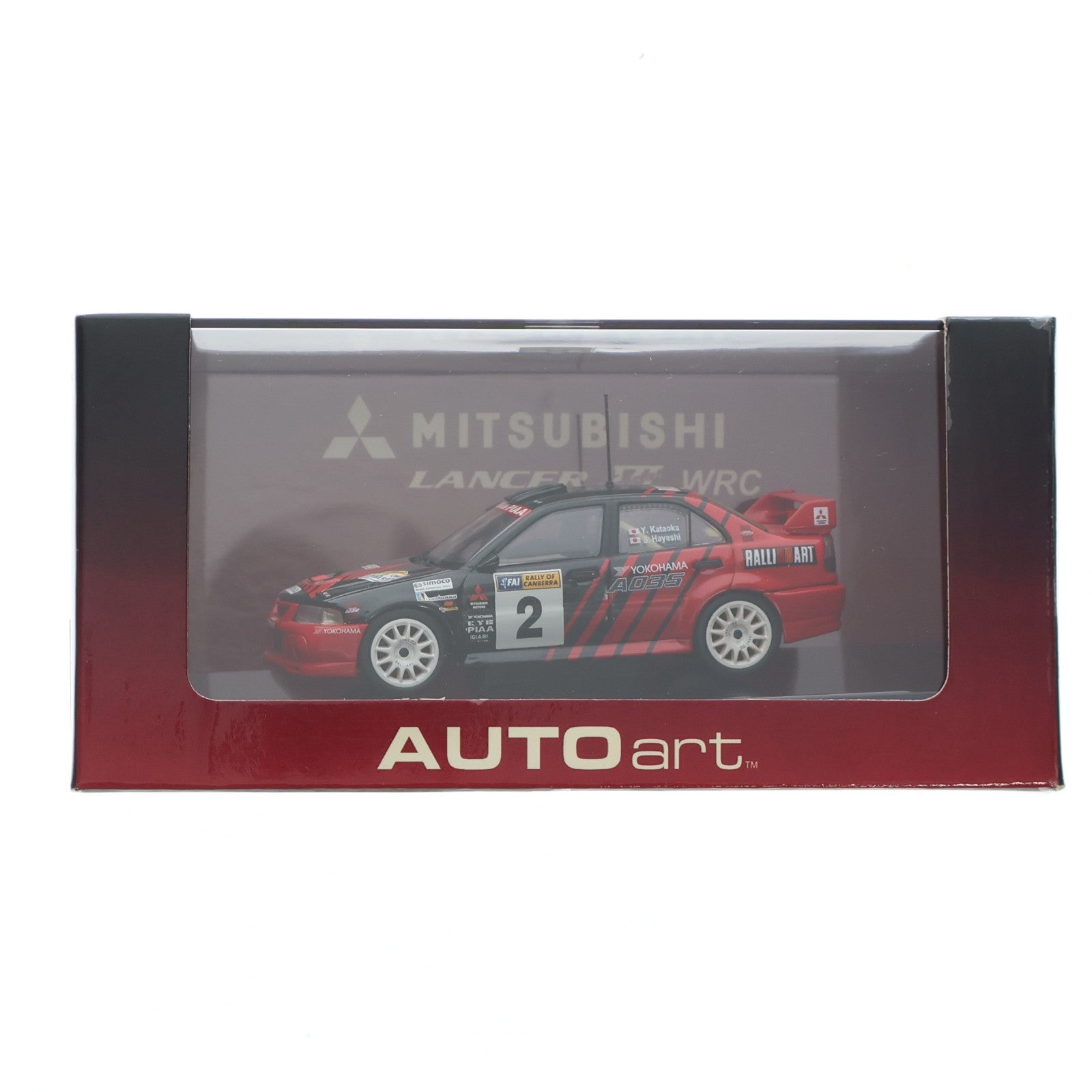 【中古即納】[MDL] 1/43 Mitsubishi Lancer Evo 6 Winner Rally of Canberra 1999 YOKOHAMA #2(ブラック×レッド) 完成品 ミニカー AutoArt(オートアート)(19991231)