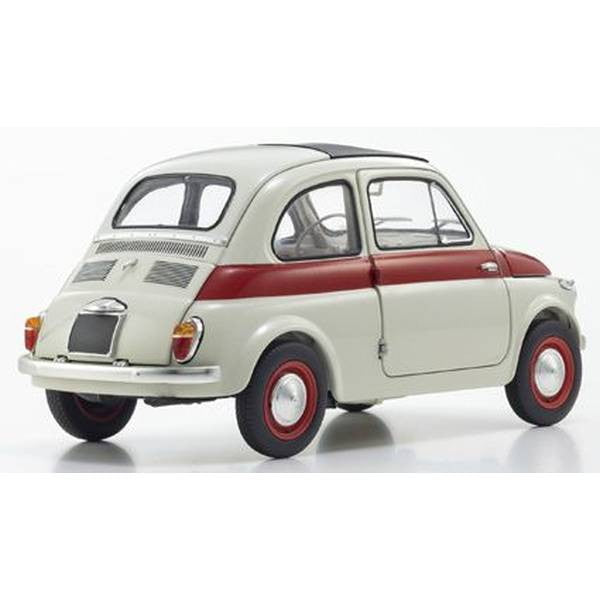 【予約安心出荷】[MDL] 1/18 フィアット ヌォーバ 500 スポーツ(ライトグレー/レッドライン) 完成品 ミニカー(KS08966SLG) 京商(2025年12月)