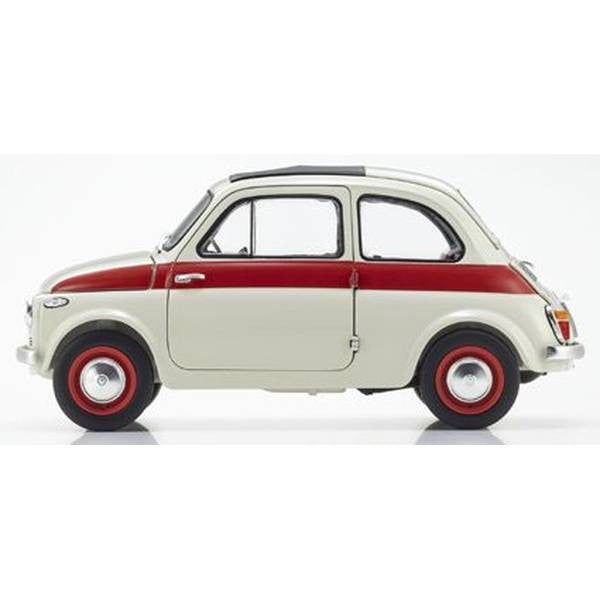 【予約安心出荷】[MDL] 1/18 フィアット ヌォーバ 500 スポーツ(ライトグレー/レッドライン) 完成品 ミニカー(KS08966SLG) 京商(2025年12月)