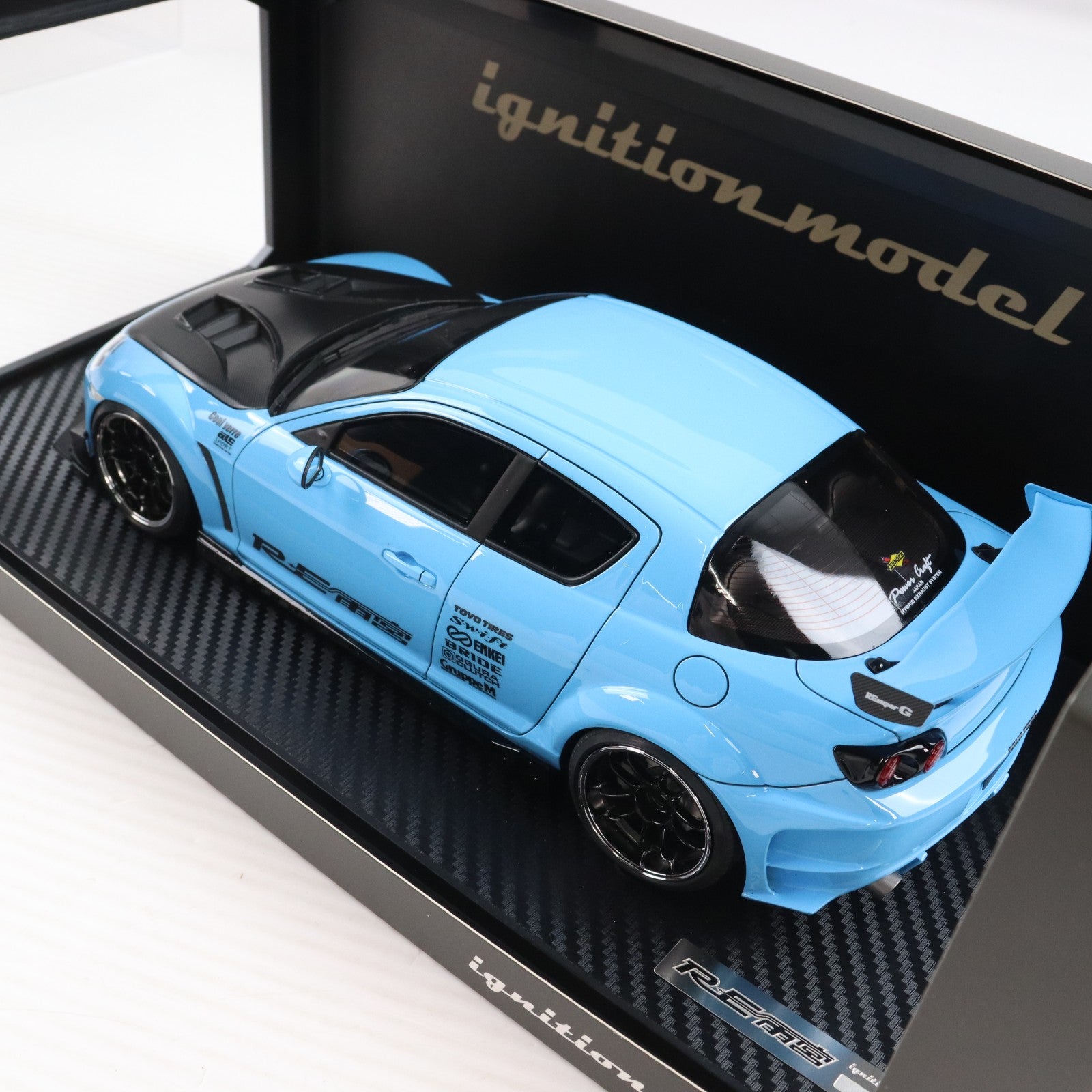 【中古即納】[MDL] 1/18 Mazda RX-8(SE3P) RE Amemiya(ライトブルー) 完成品 ミニカー(IG3178) ignition model(イグニッションモデル)(20240420)
