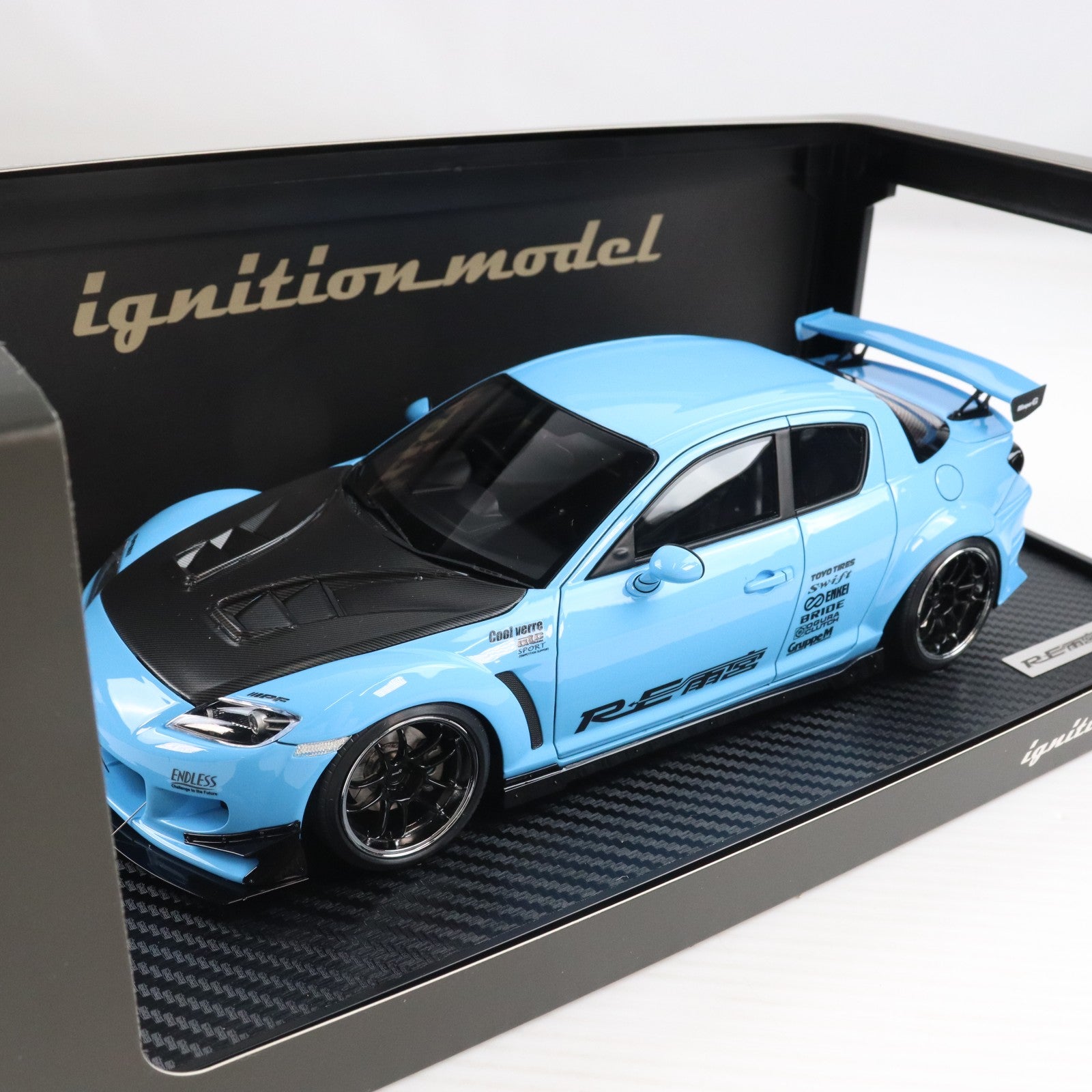 【中古即納】[MDL] 1/18 Mazda RX-8(SE3P) RE Amemiya(ライトブルー) 完成品 ミニカー(IG3178) ignition model(イグニッションモデル)(20240420)