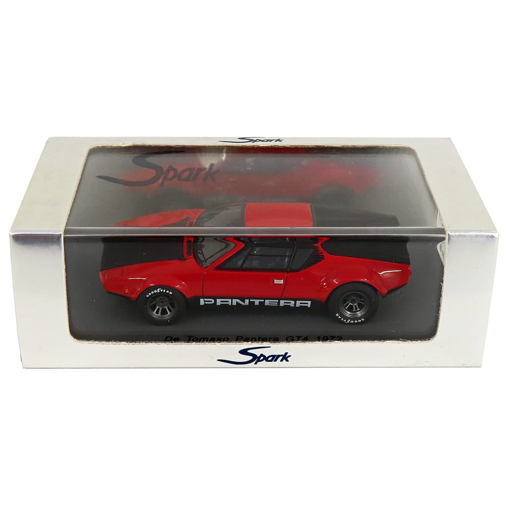 【中古即納】[MDL] 1/43 De Tomaso Pantera GT4 1972(レッド×ブラック) 完成品 ミニカー(Ｓ0520) SPARK(スパーク)(19991231)