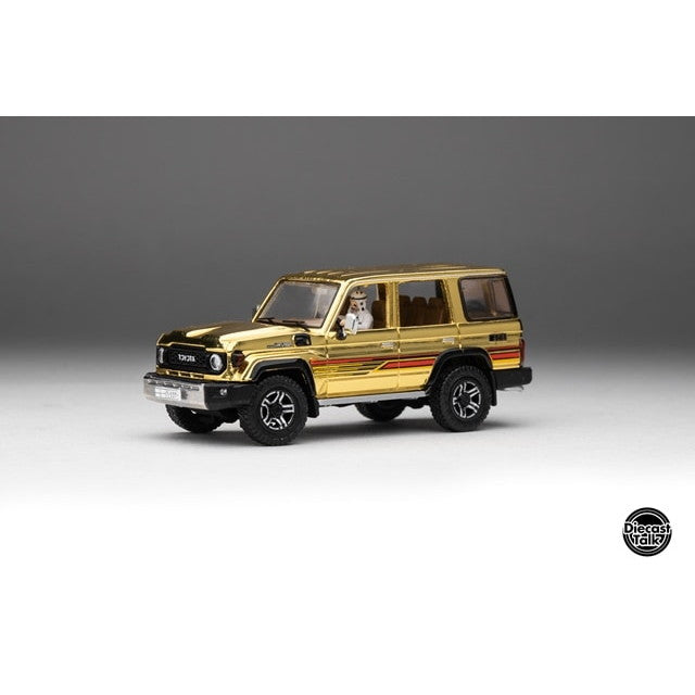【新品即納】[MDL] 1/64 トヨタ ランドクルーザー 70 アラブ仕様 Gold Edition DiecastTalk特注品 完成品 ミニカー(DTGSPC8) Gaincorp Products(ゲインコーププロダクツ)(20250831)