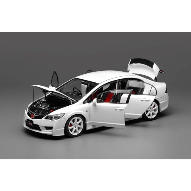 【新品即納】[MDL] 1/18 Honda Civic Type(ホンダ シビック タイプ) R(FD2) 2007 後期Ver. プレミアムホワイトパール 完成品 ミニカー(M85404) MOTORHELIX(モーターヘリックス)(20250809)