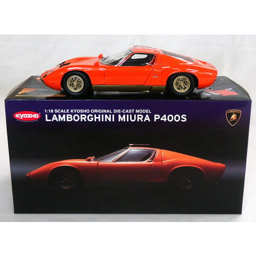 【中古即納】[MDL] 1/18 LAMBORGHINI MIURA(ランボルギーニ ミウラ) P400S(オレンジ) 完成品 ミニカー(08312P) 京商(20100630)