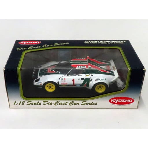 【中古即納】[MDL] 1/18 ランチアストラトスHF 1977 モンテカルロ Alitalia #1(ホワイト×グリーン×オレンジ) 完成品 ミニカー(08132A) 京商(19991231)