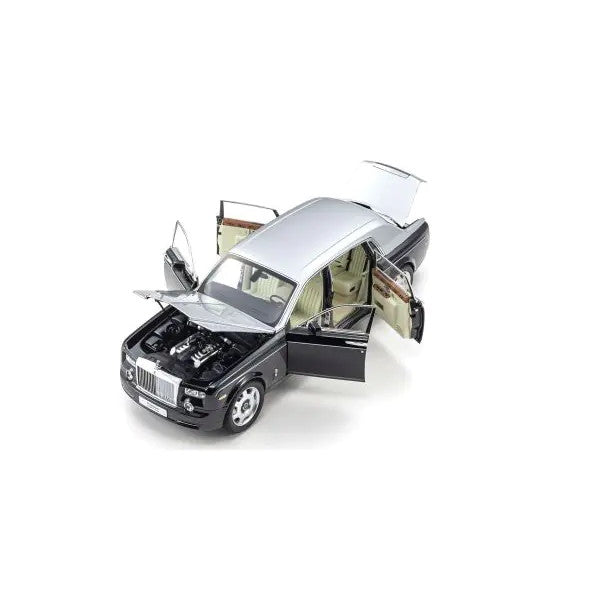 【予約安心出荷】[MDL] (再販) 1/18 ロールス・ロイス ファントム EWB(ブラック×シルバー) 完成品 ミニカー(KS08841BKS) 京商(2025年9月)