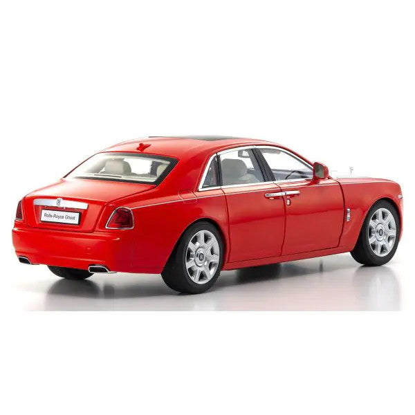 【予約安心出荷】[MDL] (再販) 1/18 ロールス・ロイス ゴースト(レッド×シルバー) 完成品 ミニカー(KS08802RS) 京商(2025年9月)